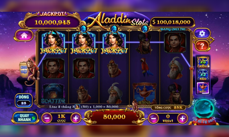 Tựa game siêu kinh điển tại 789club gọi tên Aladdin Slots